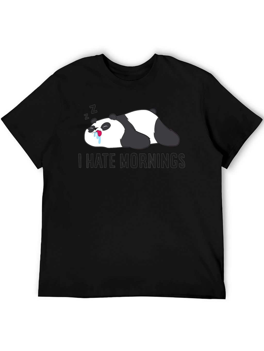 I Hate Mornings Panda Graphic Tee