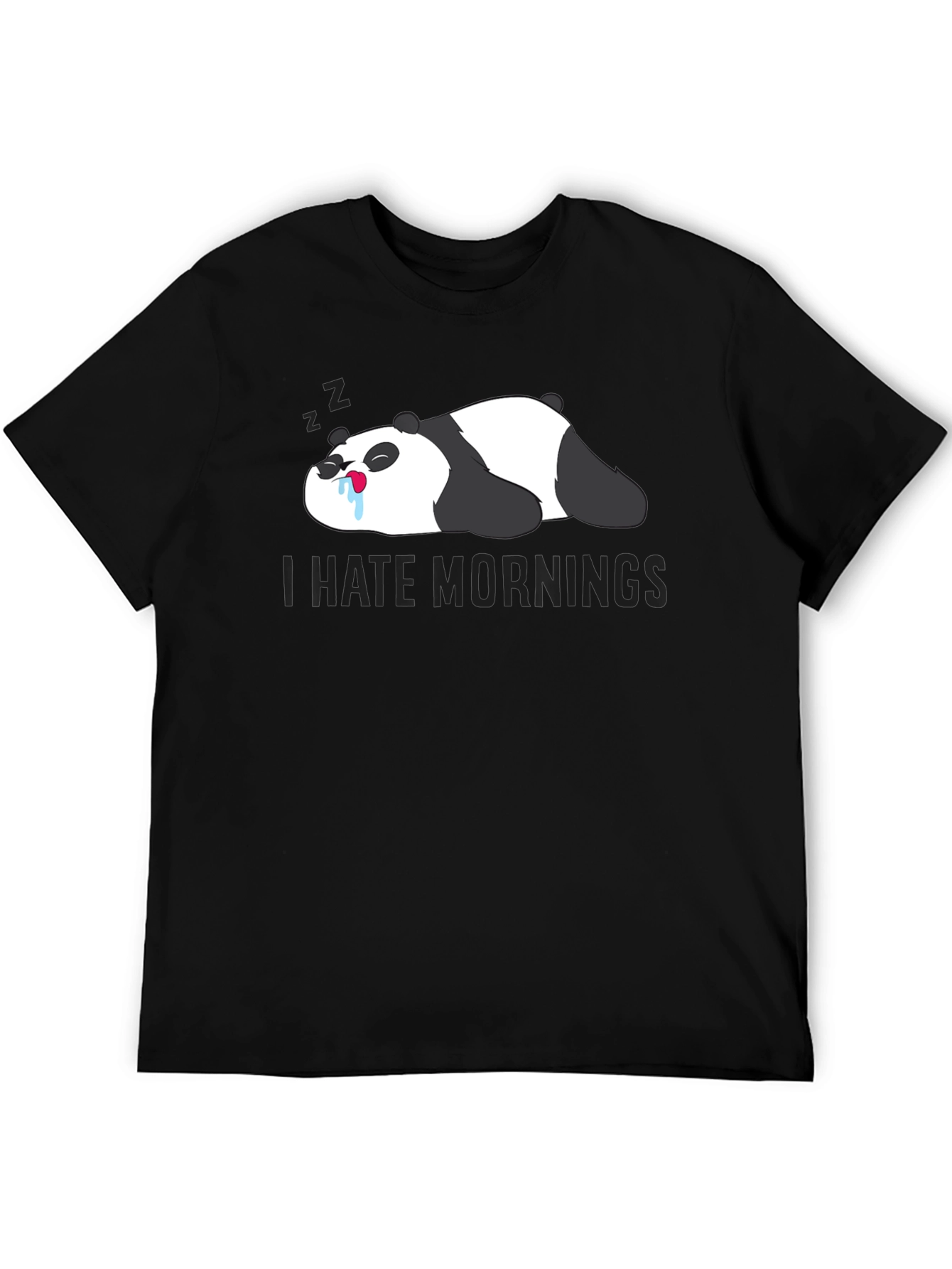 I Hate Mornings Panda Graphic Tee