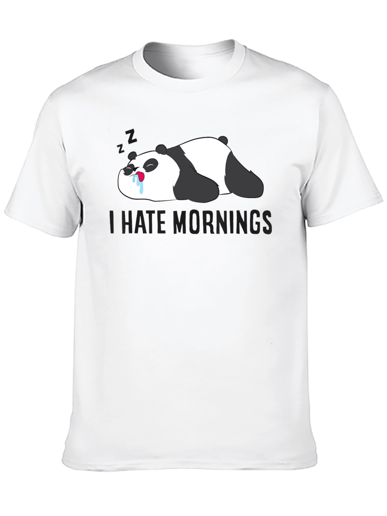 I Hate Mornings Panda Graphic Tee