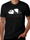 I Hate Mornings Panda Graphic Tee