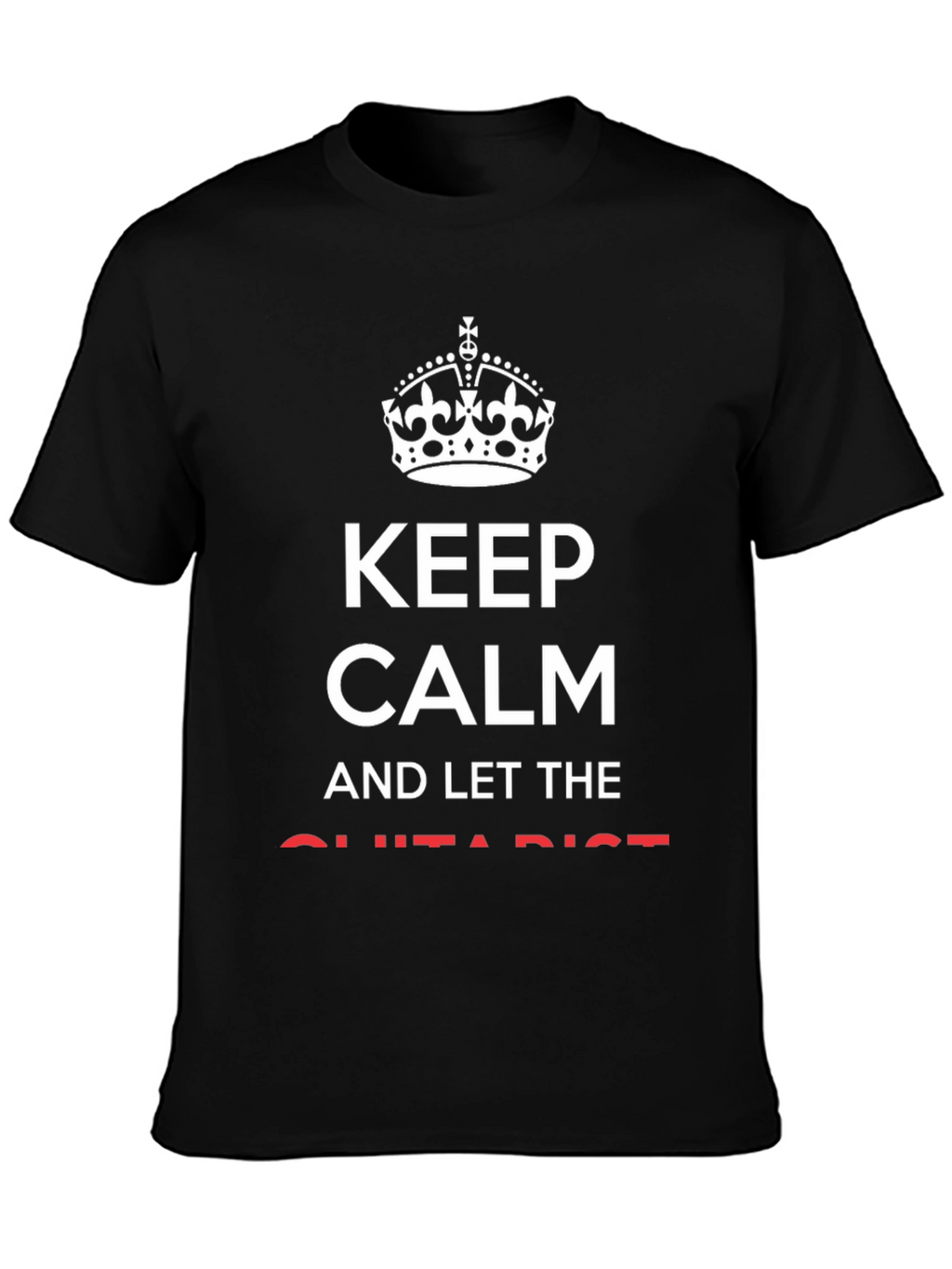 Keep Calm Guitarist Black Graphic Tee