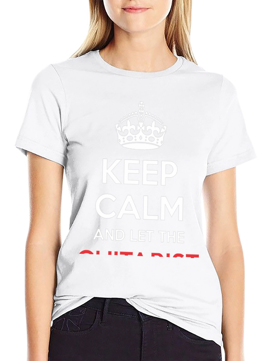 Keep Calm Guitarist Black Graphic Tee