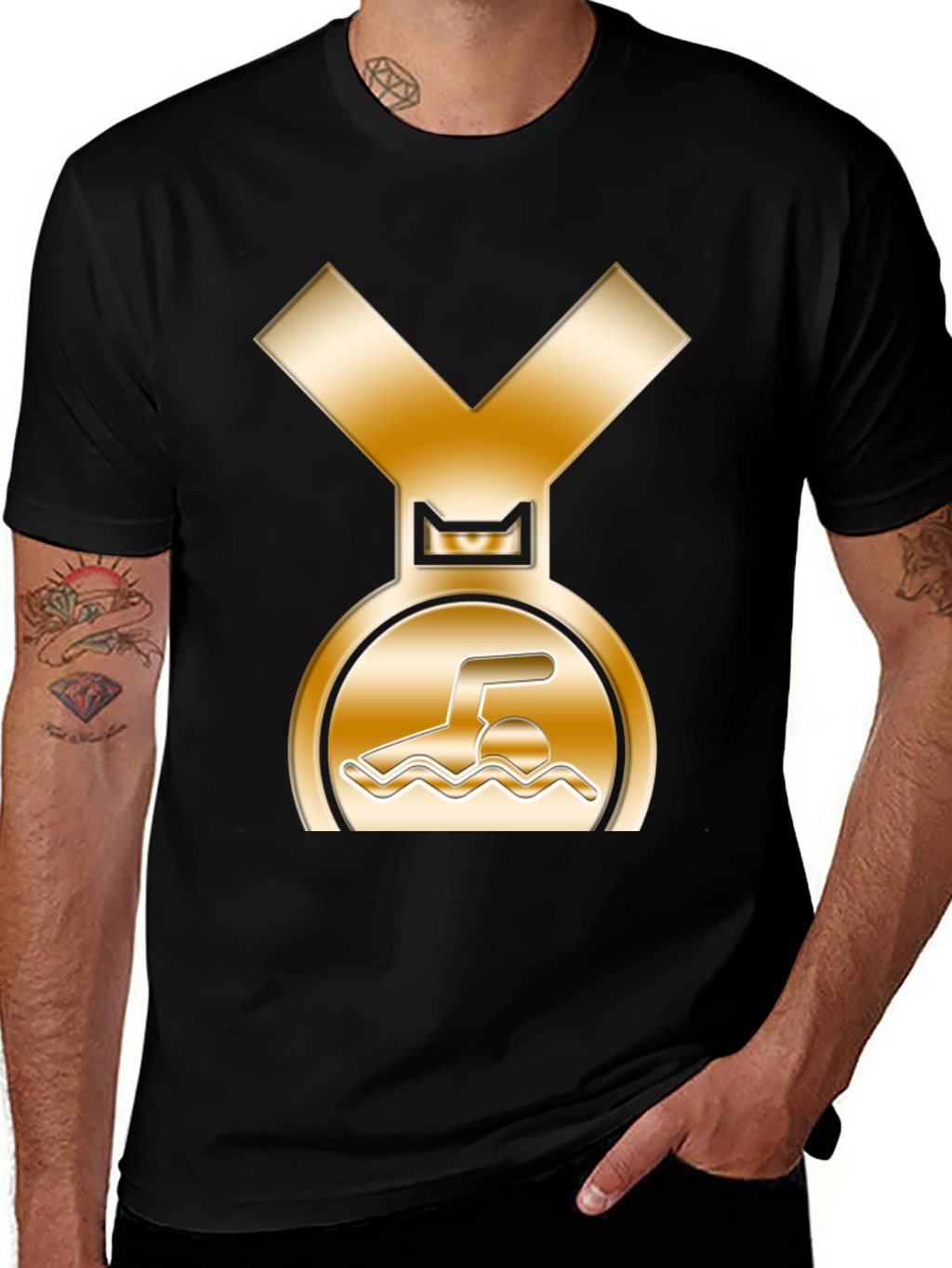Swimmers Medal Graphic T-Shirt