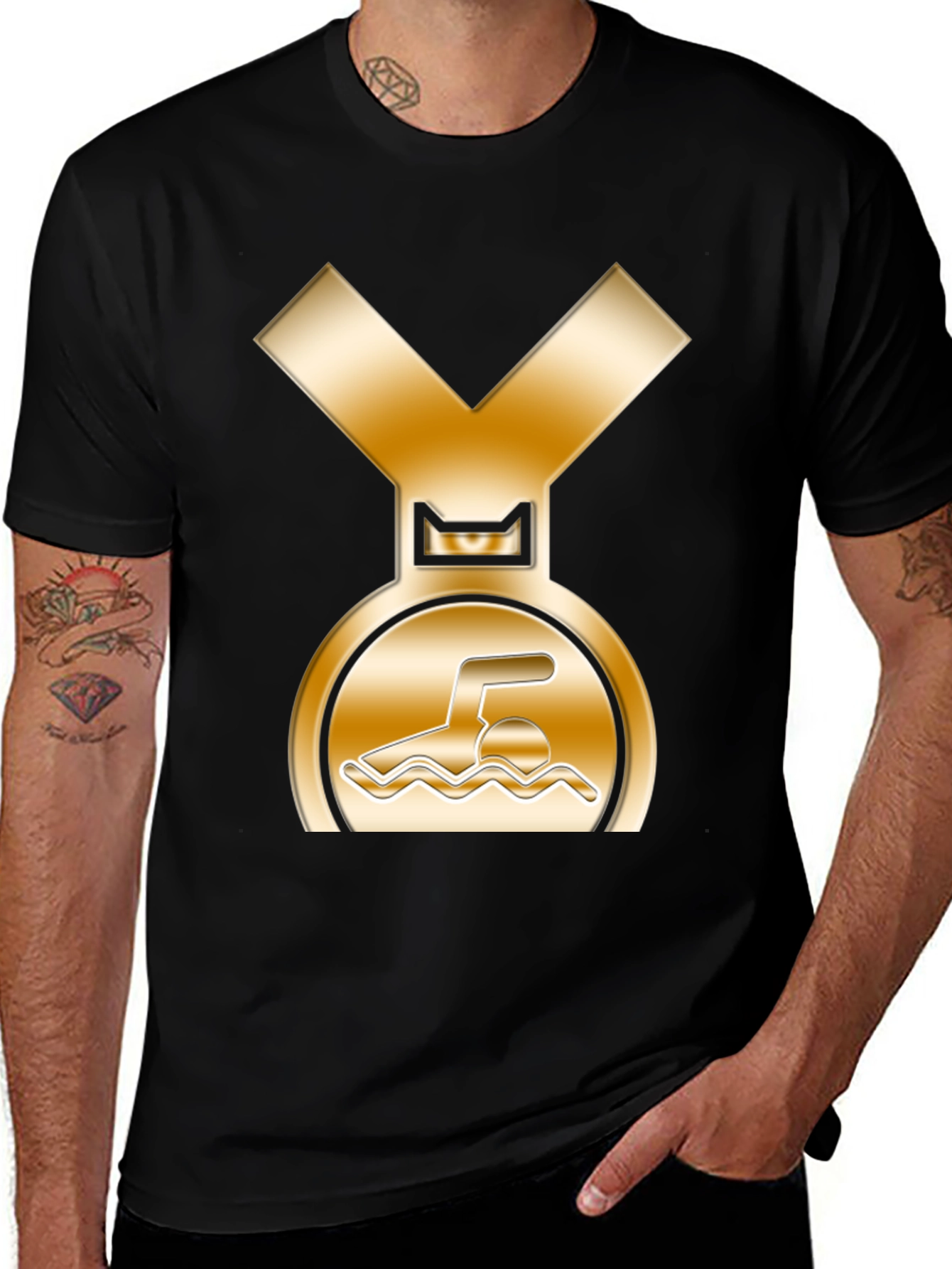 Swimmers Medal Graphic T-Shirt