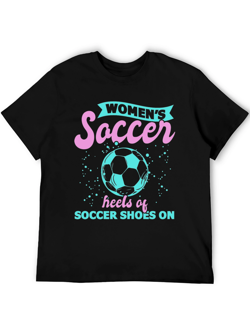 Womens Soccer Heels Graphic Tee