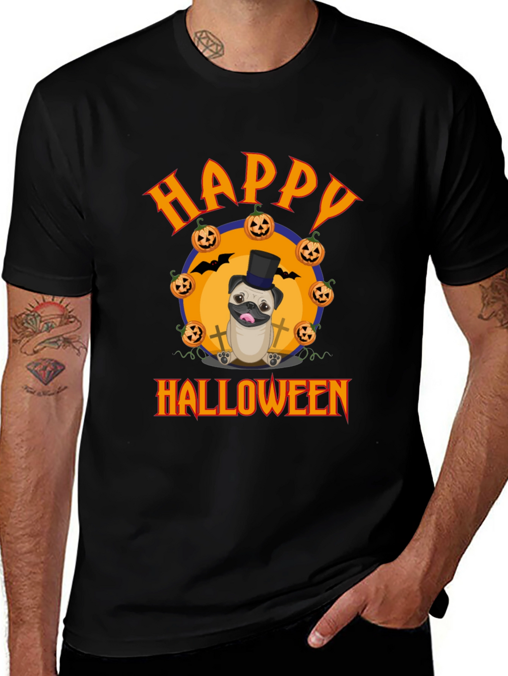 Happy Halloween Pug T-Shirt
