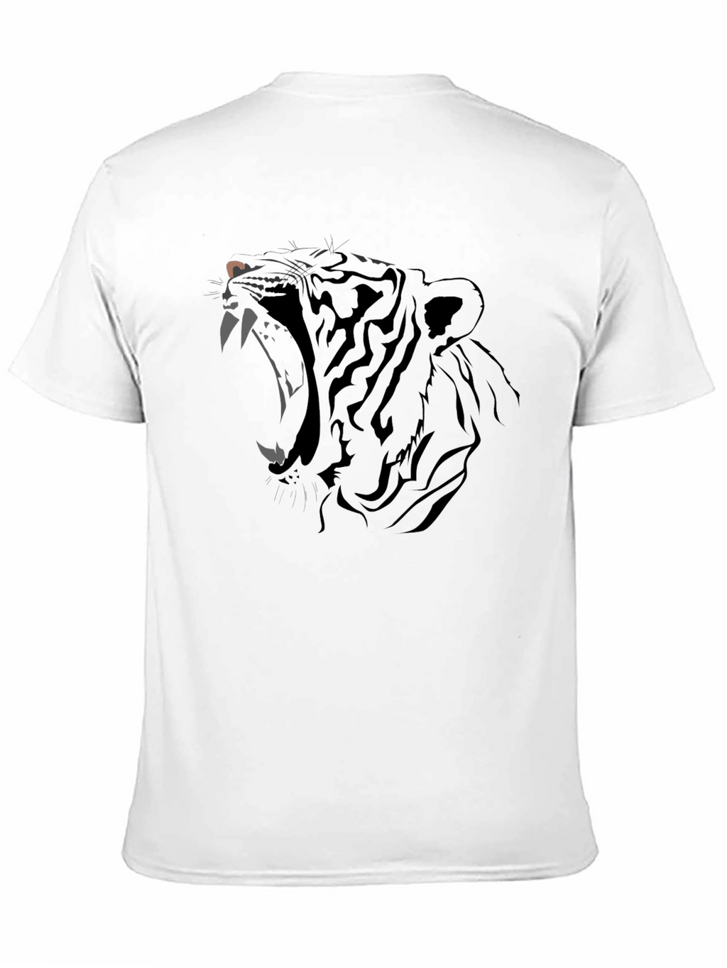 Mens Black Graphic Tee - Roaring Tiger Design