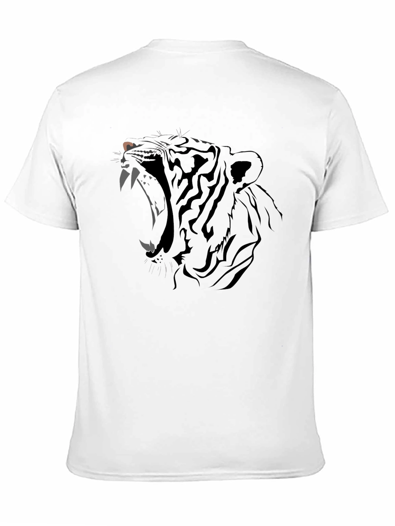 Mens Black Graphic Tee - Roaring Tiger Design