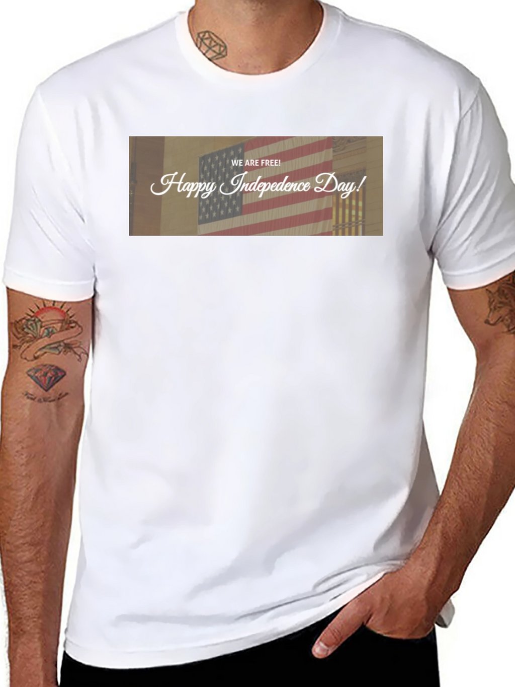 Happy Independence Day T-Shirt - USA Flag Tee