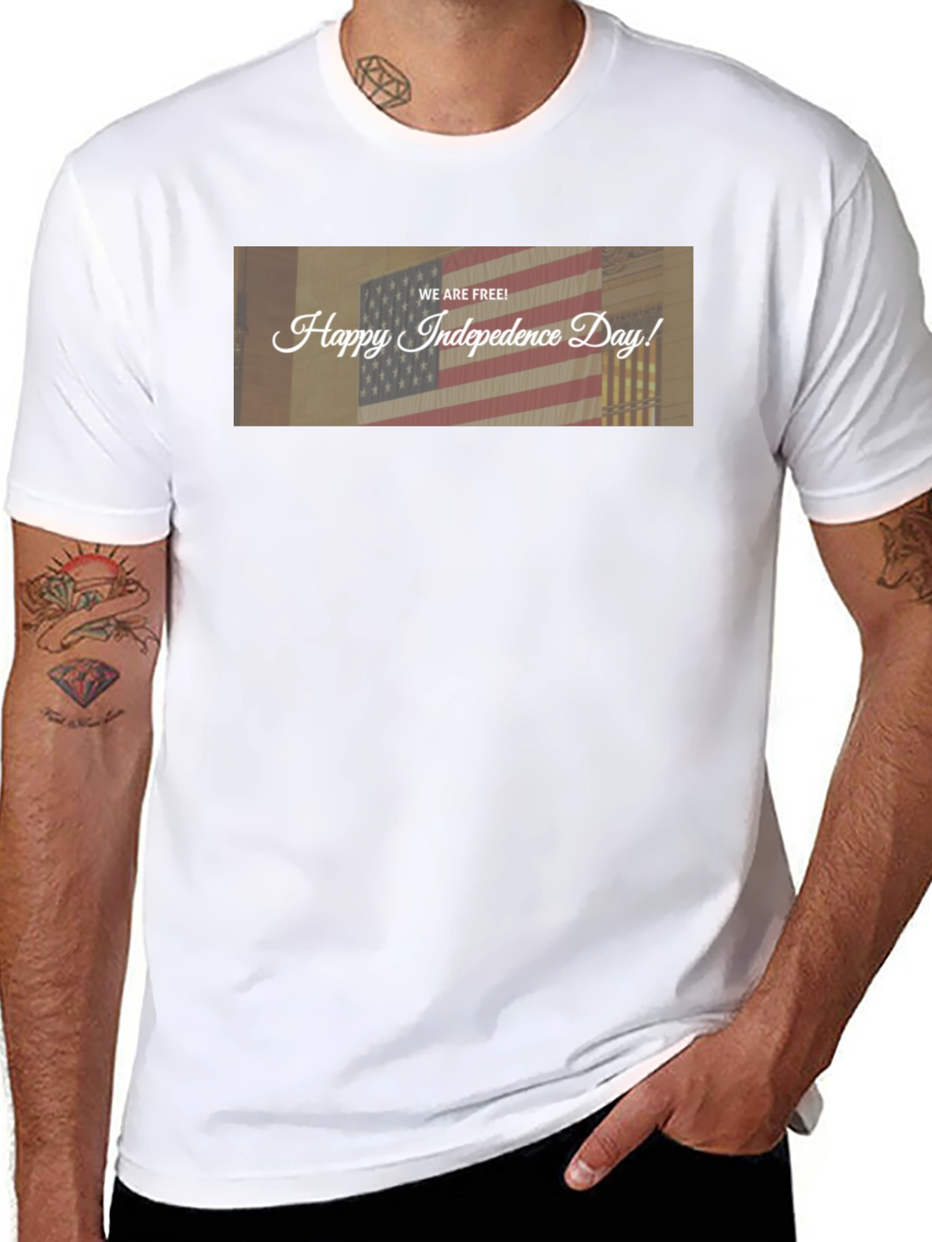 Happy Independence Day T-Shirt - USA Flag Tee