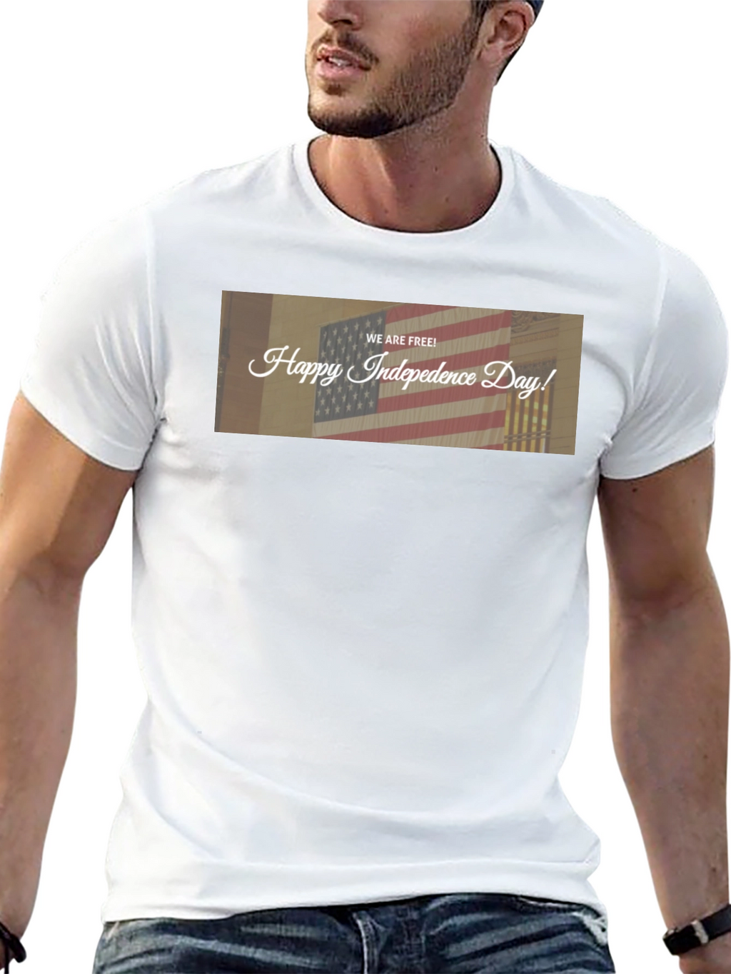 Happy Independence Day T-Shirt - USA Flag Tee