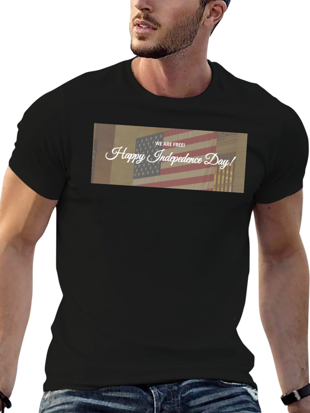 Happy Independence Day T-Shirt - USA Flag Tee