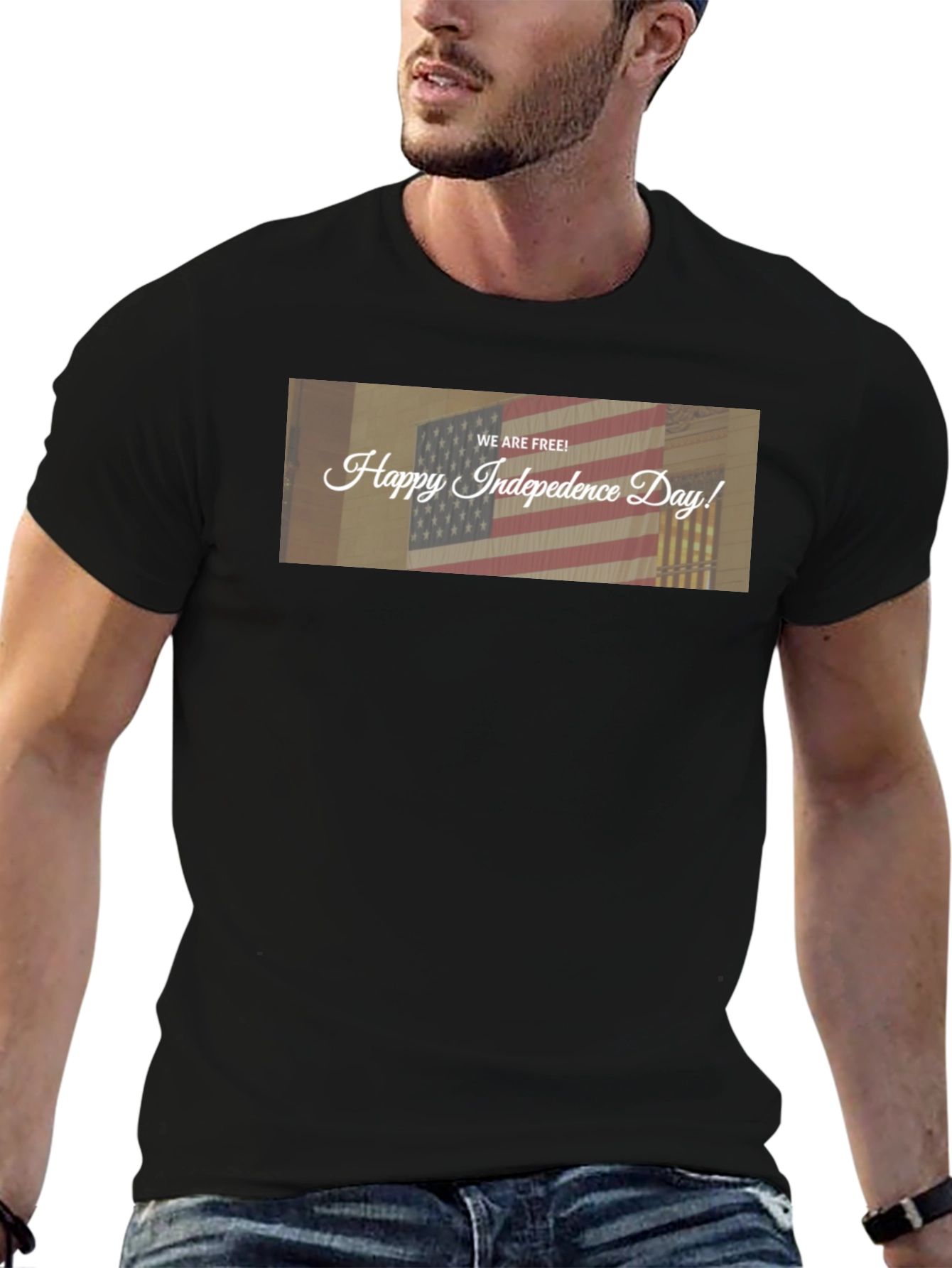 Happy Independence Day T-Shirt - USA Flag Tee