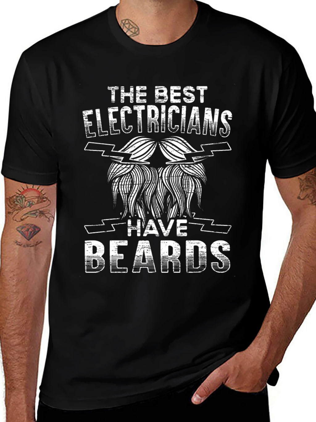 Electrician Beard T-Shirt - Funny Electrician Gift