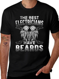 Electrician Beard T-Shirt - Funny Electrician Gift