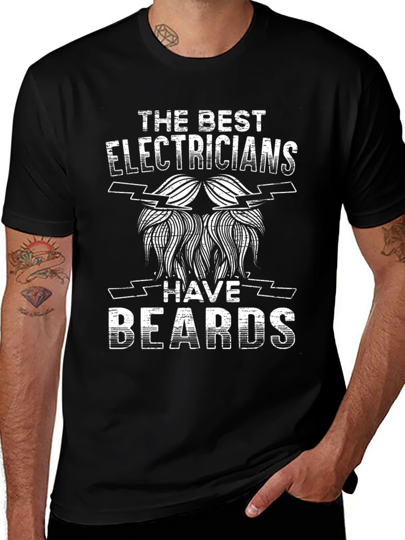 Electrician Beard T-Shirt - Funny Electrician Gift