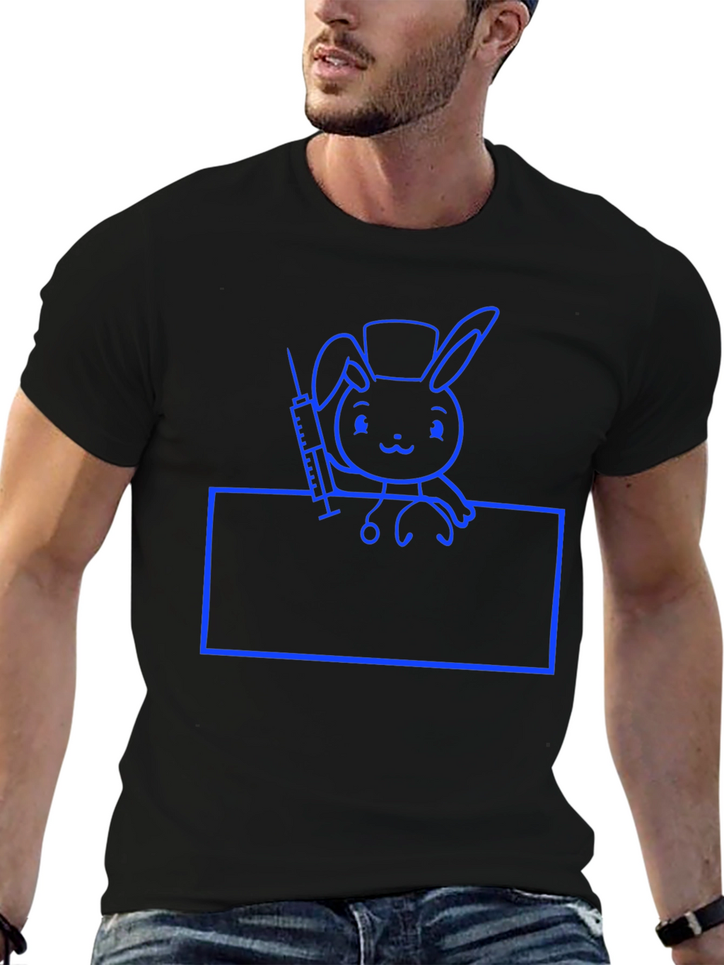 Nurse Bunny T-Shirt - Cute Cartoon Animal Tee