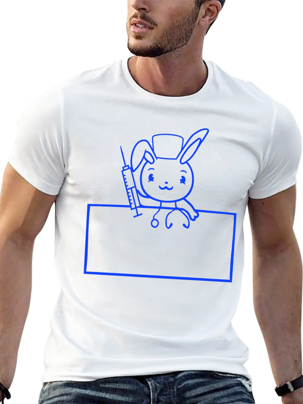Nurse Bunny T-Shirt - Cute Cartoon Animal Tee