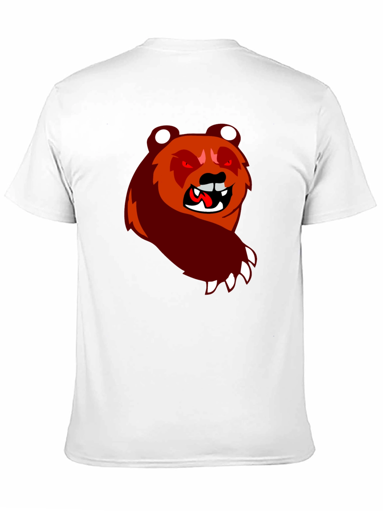Cartoon Bear Graphic Black T-Shirt
