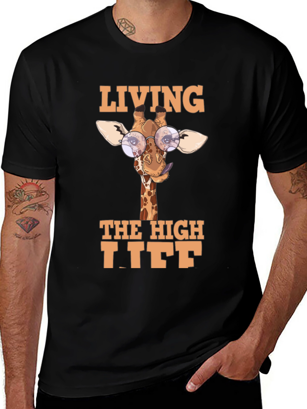 Living The High Life Giraffe T-Shirt