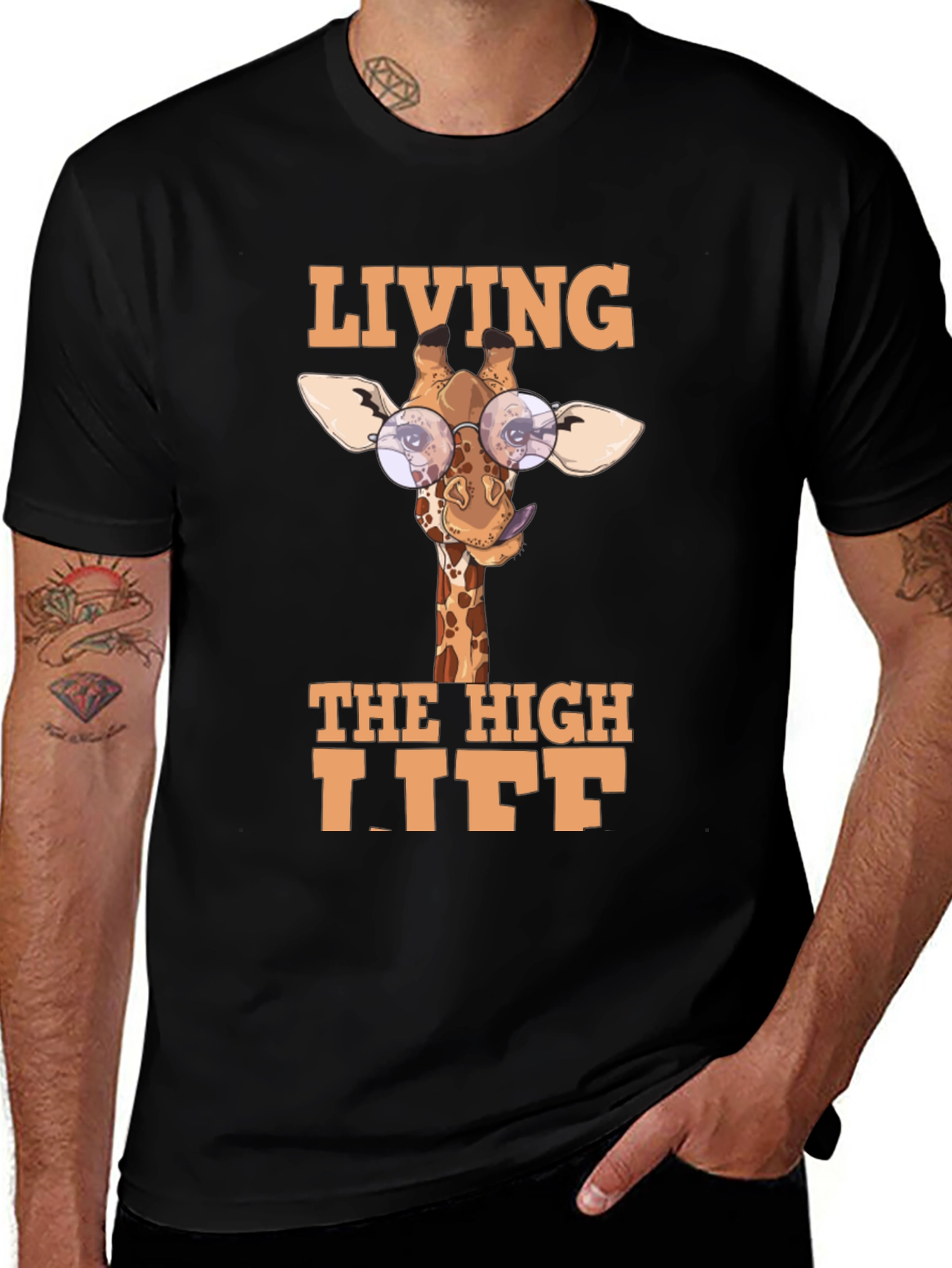 Living The High Life Giraffe T-Shirt