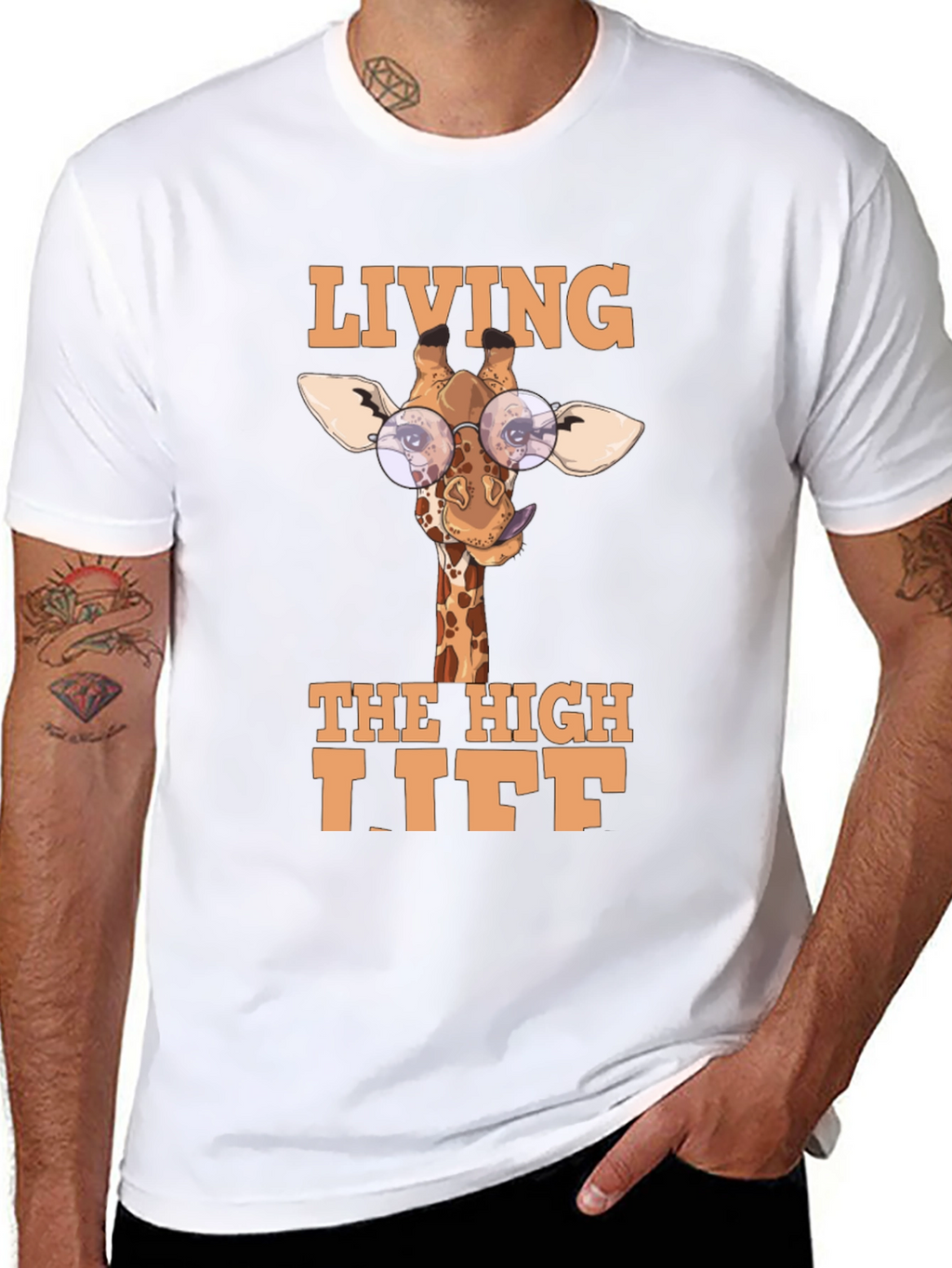 Living The High Life Giraffe T-Shirt