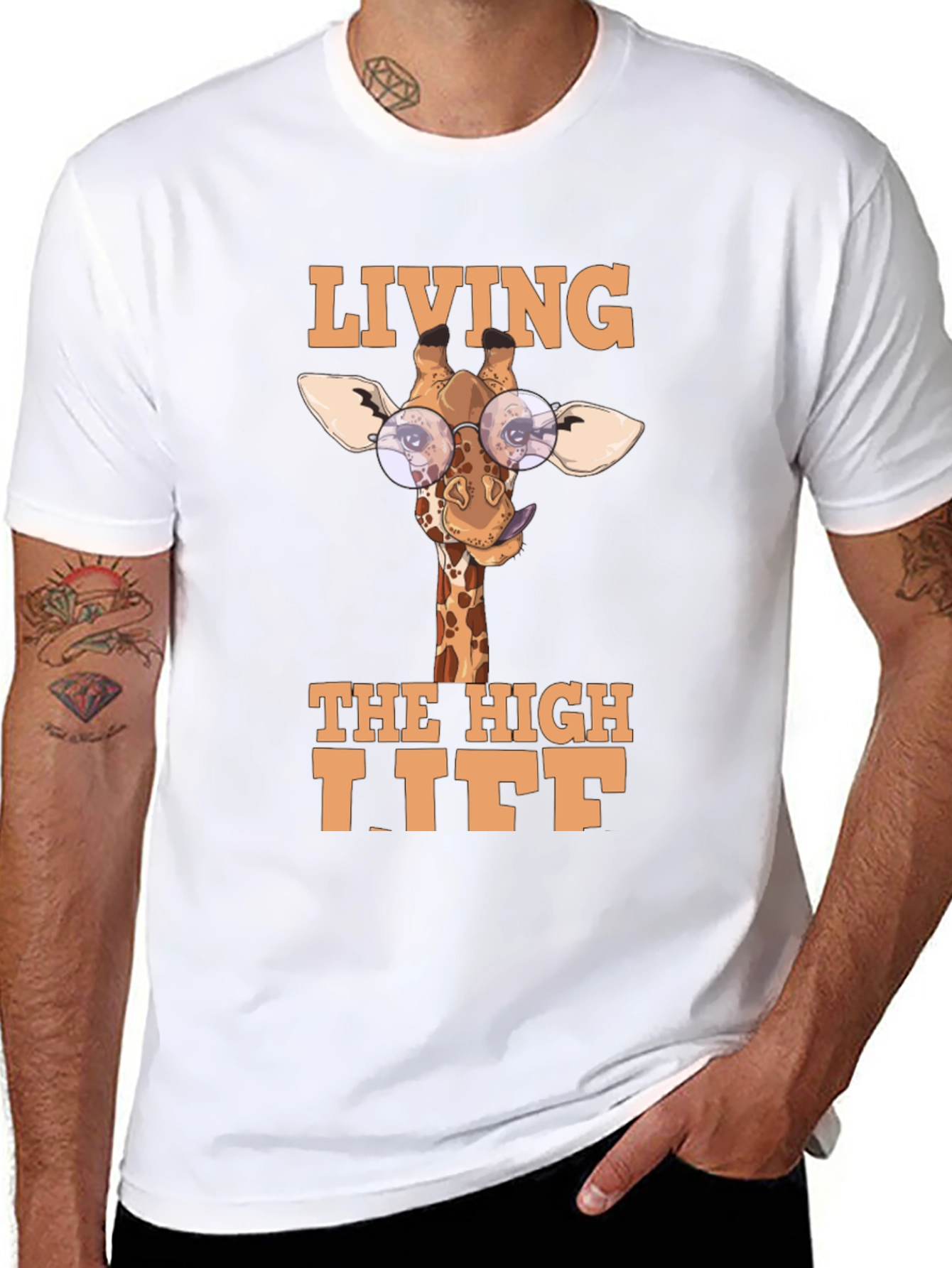 Living The High Life Giraffe T-Shirt