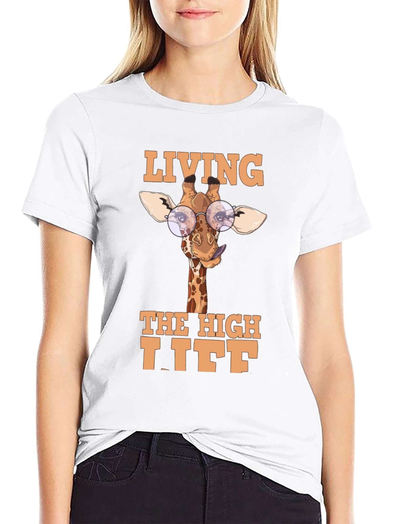 Living The High Life Giraffe T-Shirt