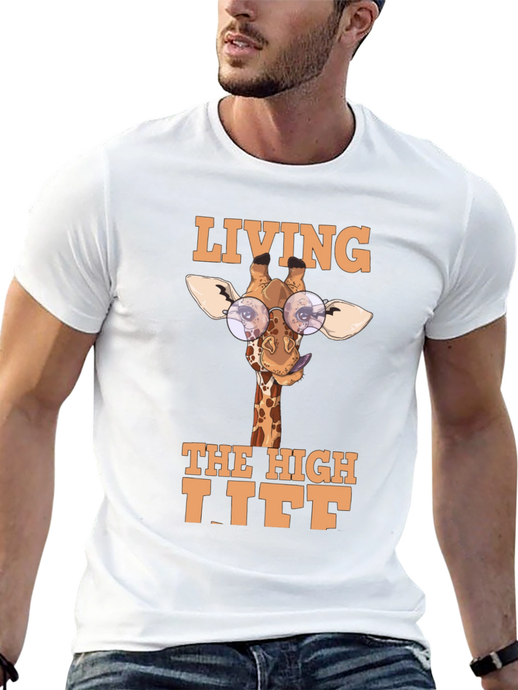 Living The High Life Giraffe T-Shirt