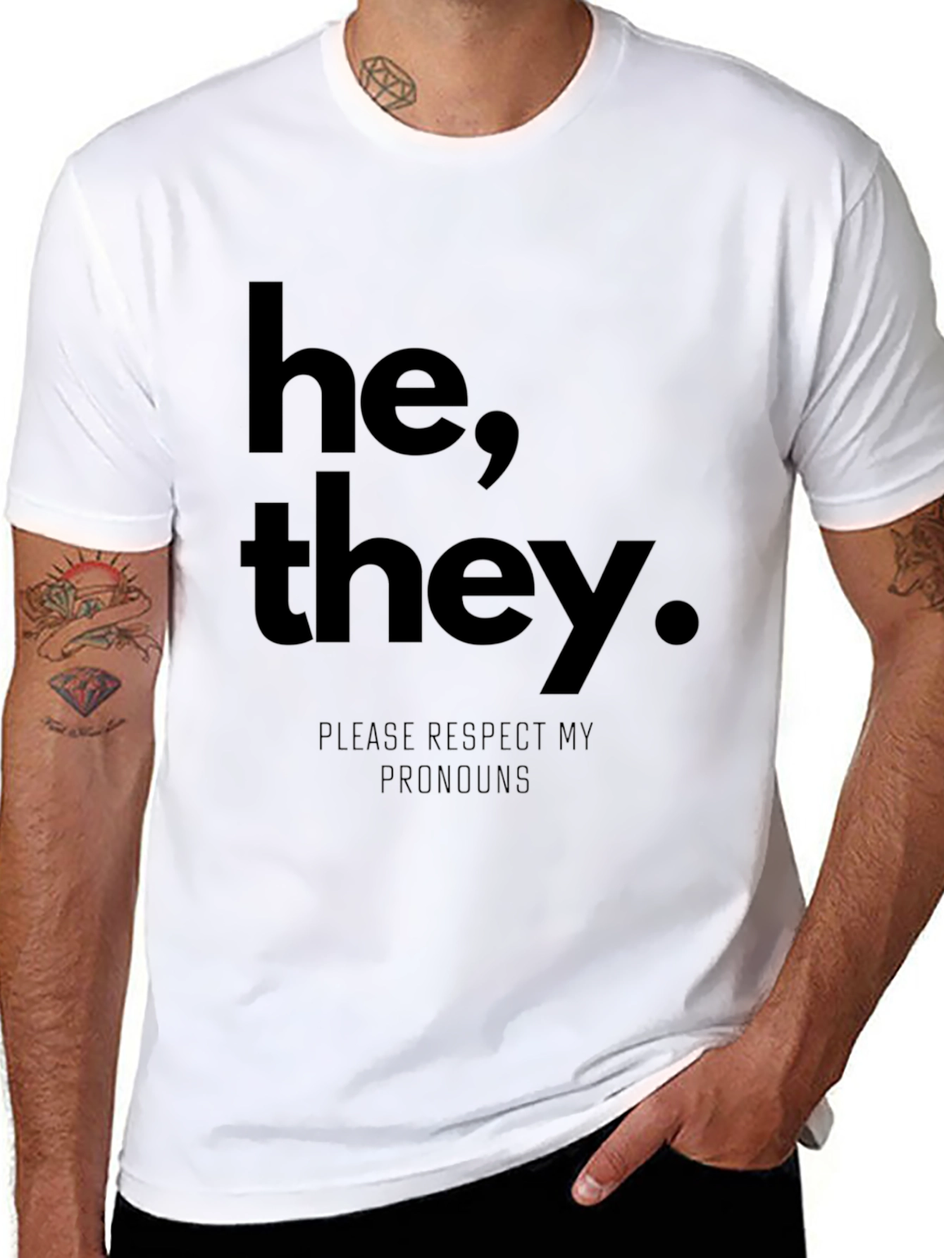 He They Pronoun Respect T-Shirt