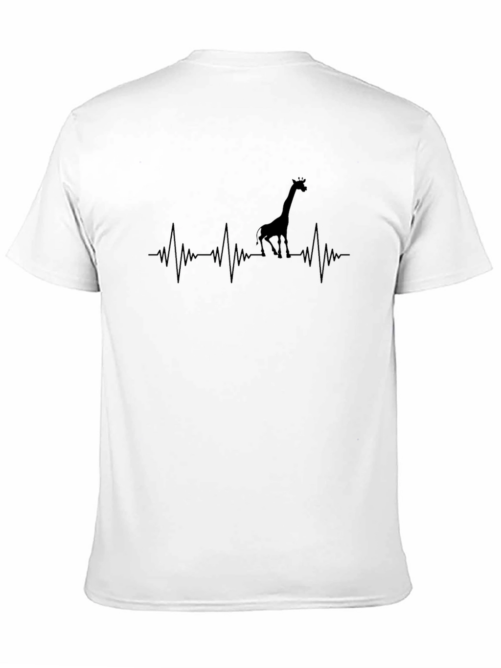 Giraffe Heartbeat Graphic Tee - Black