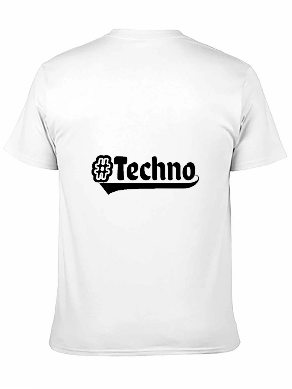 Mens Black Techno Graphic T-Shirt