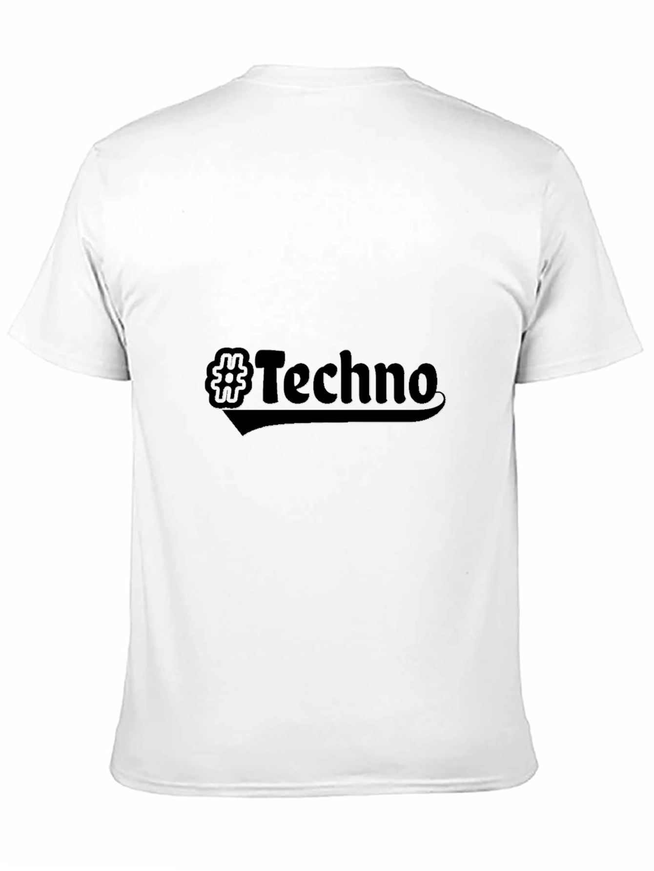 Mens Black Techno Graphic T-Shirt