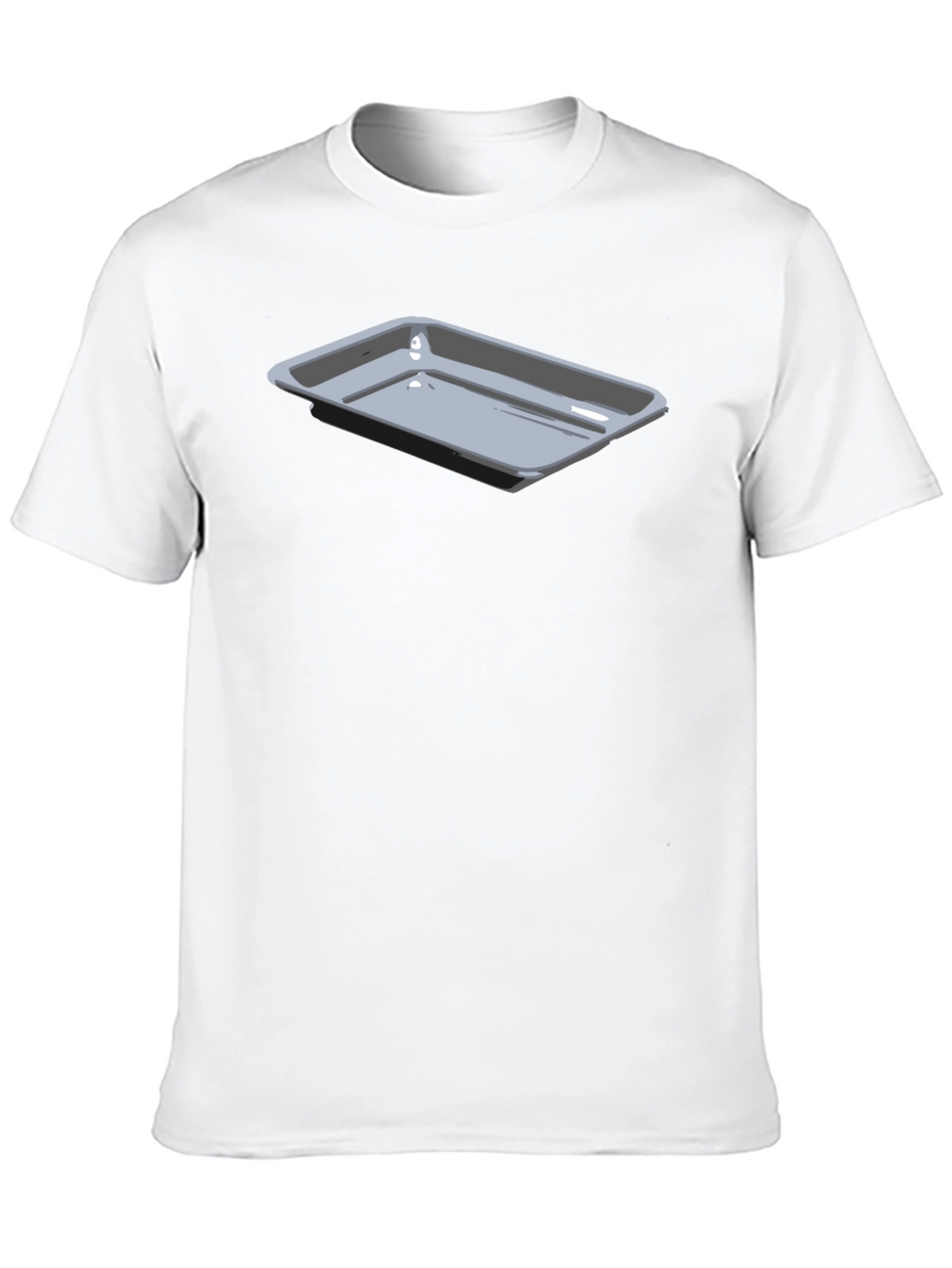 Mens Black T-Shirt with Serving Tray Graphic