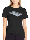 Mens Black T-Shirt with Serving Tray Graphic