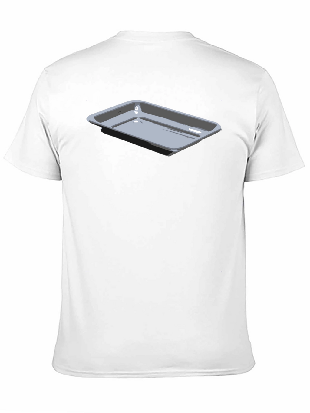 Mens Black T-Shirt with Serving Tray Graphic