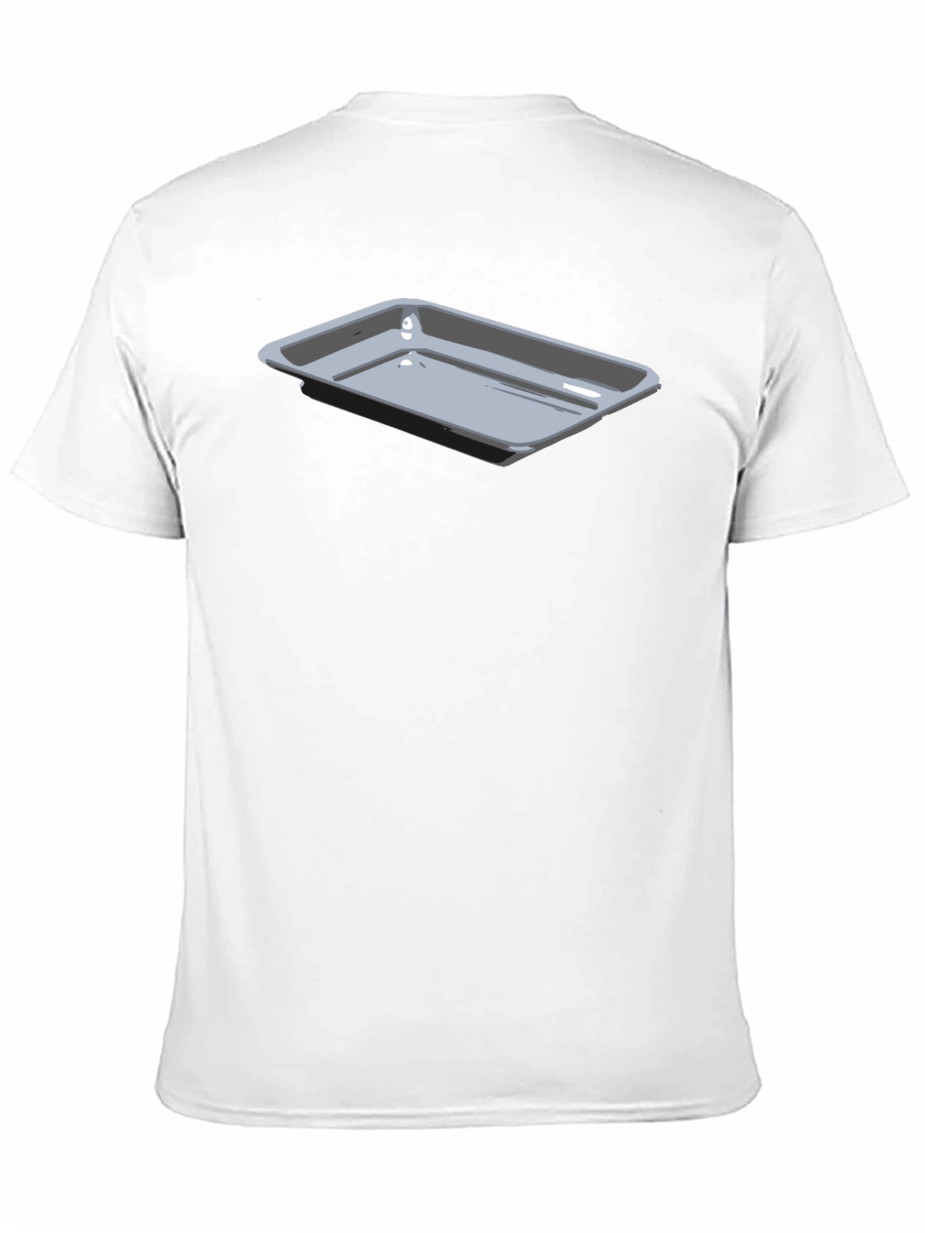 Mens Black T-Shirt with Serving Tray Graphic