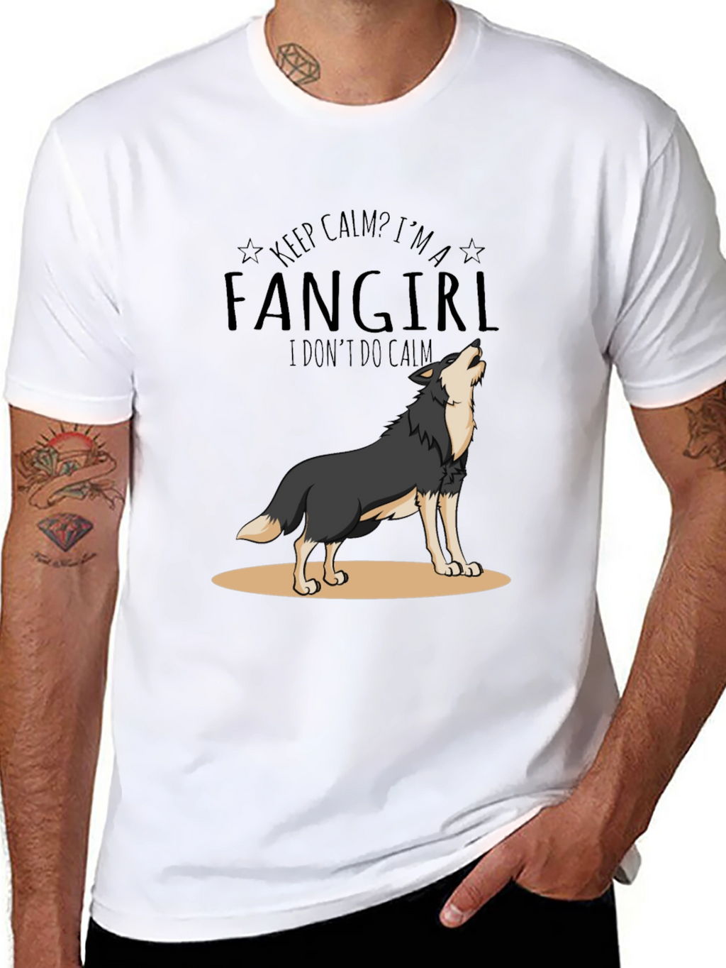 Fangirl Wolf Graphic T-Shirt