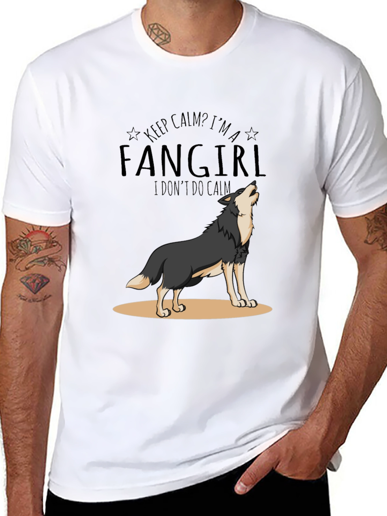 Fangirl Wolf Graphic T-Shirt