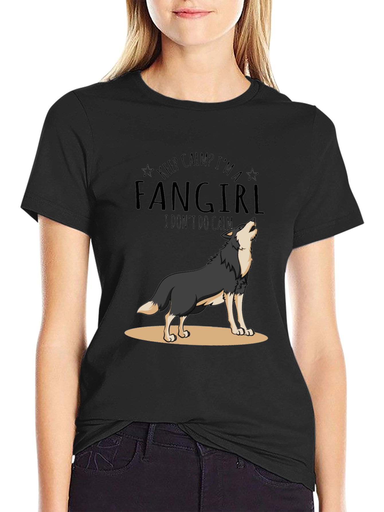 Fangirl Wolf Graphic T-Shirt