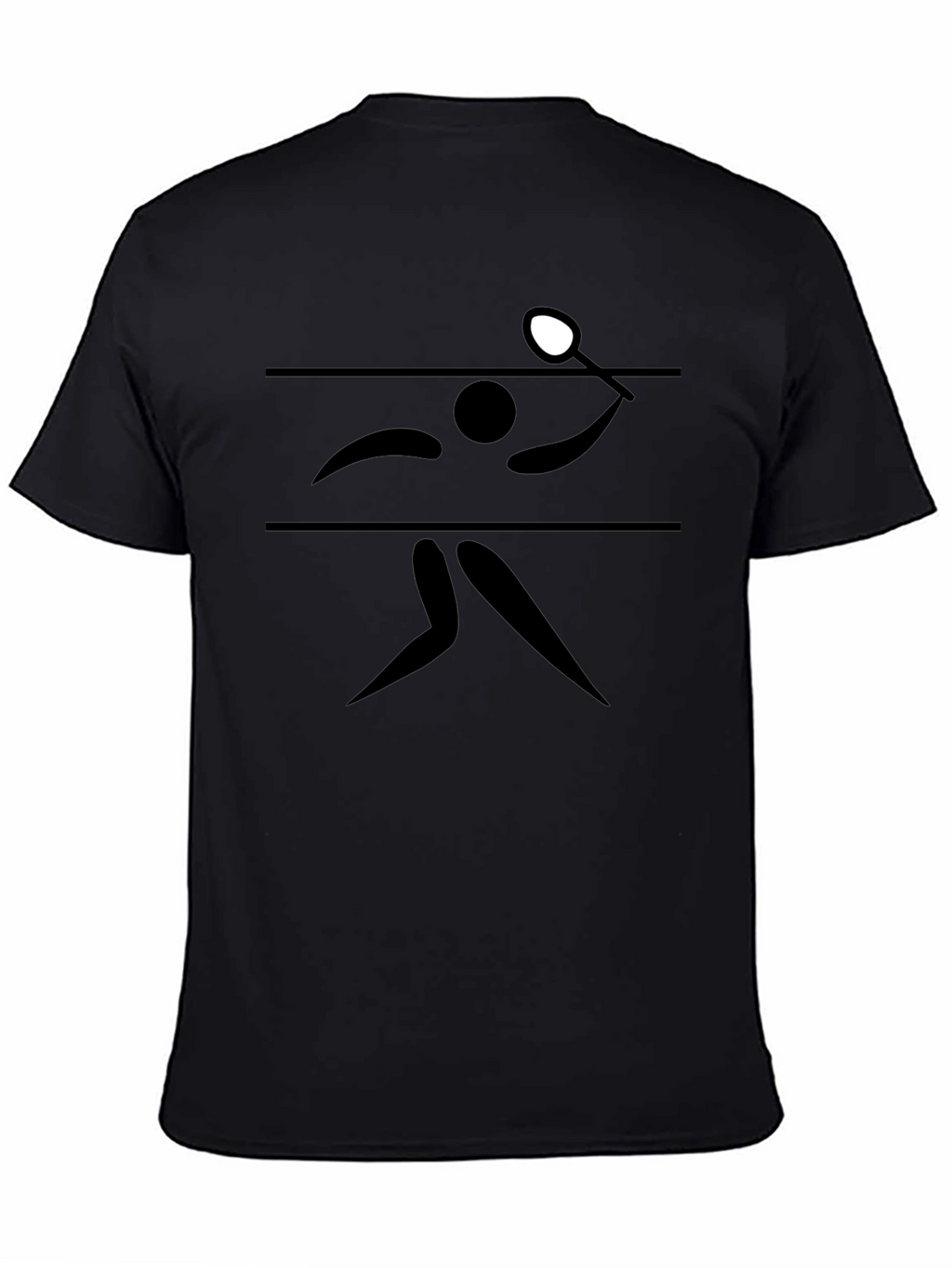 Table Tennis Graphic Tee - Black Cotton T-Shirt