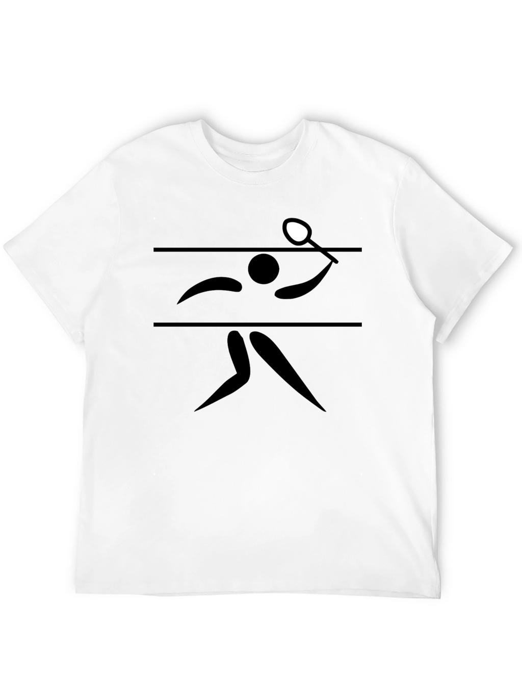 Table Tennis Graphic Tee - Black Cotton T-Shirt