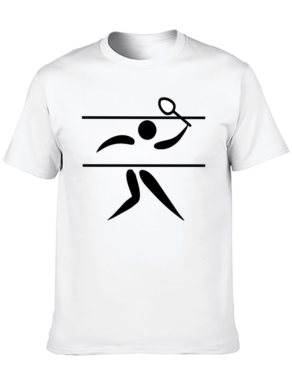 Table Tennis Graphic Tee - Black Cotton T-Shirt
