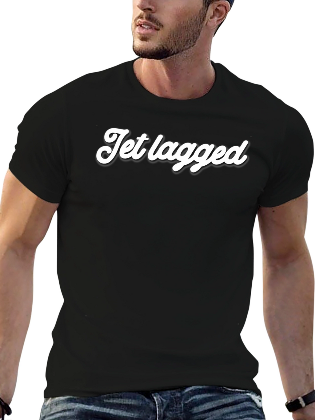 Jet Lagged Black T-Shirt - Stylish and Comfortable