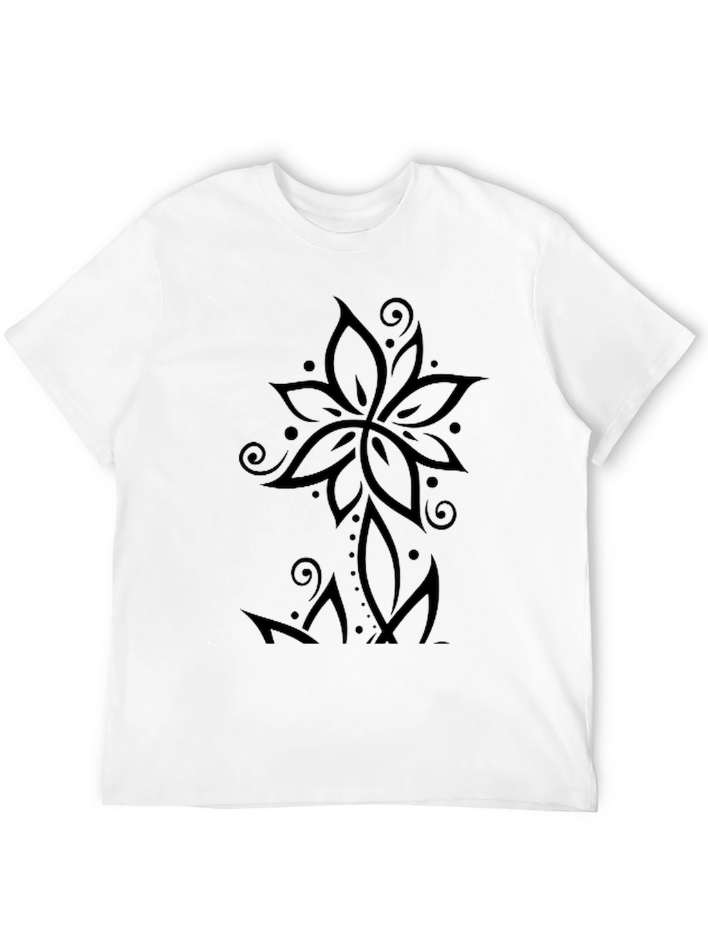 Black Floral Graphic T-Shirt