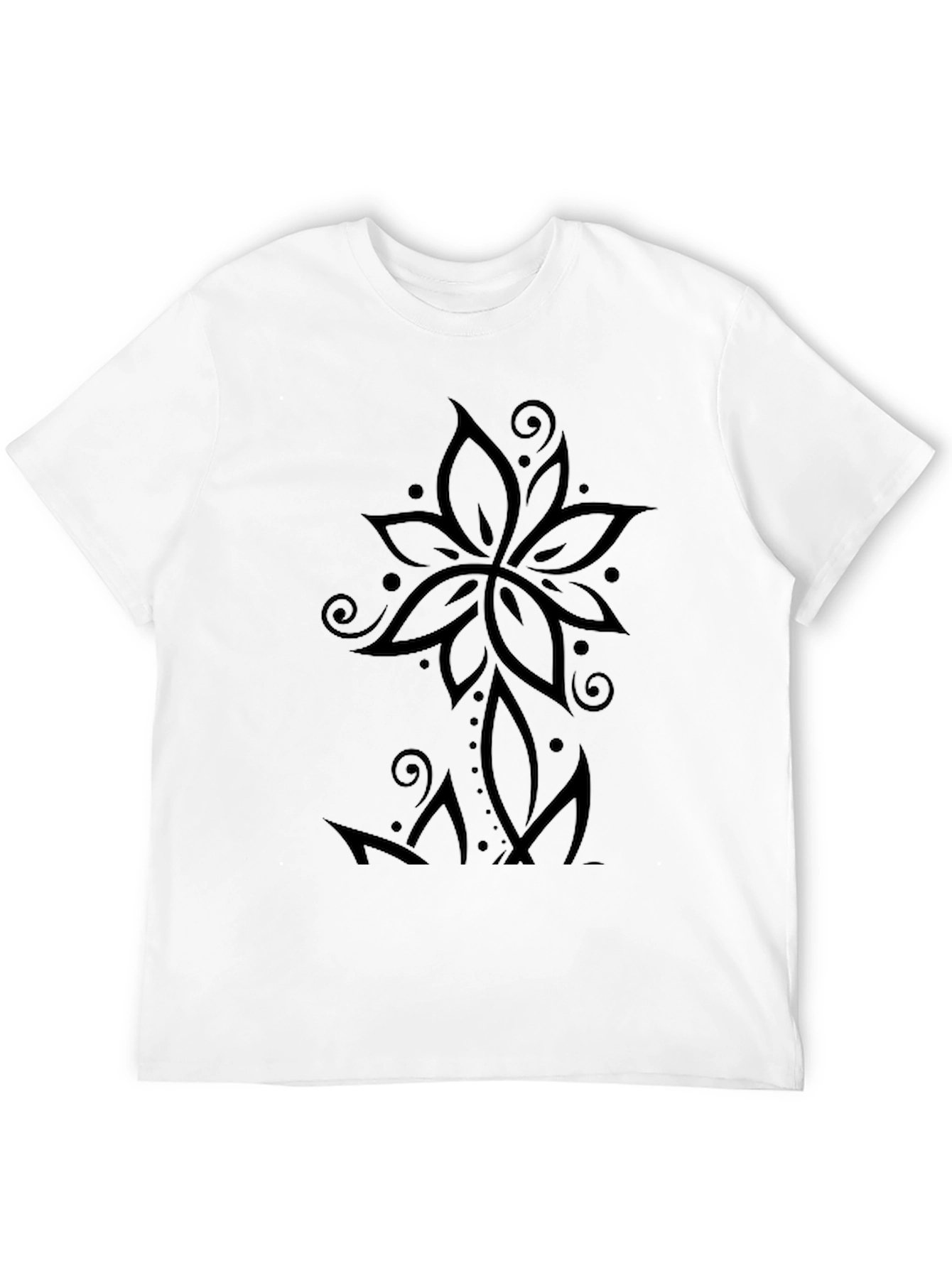 Black Floral Graphic T-Shirt