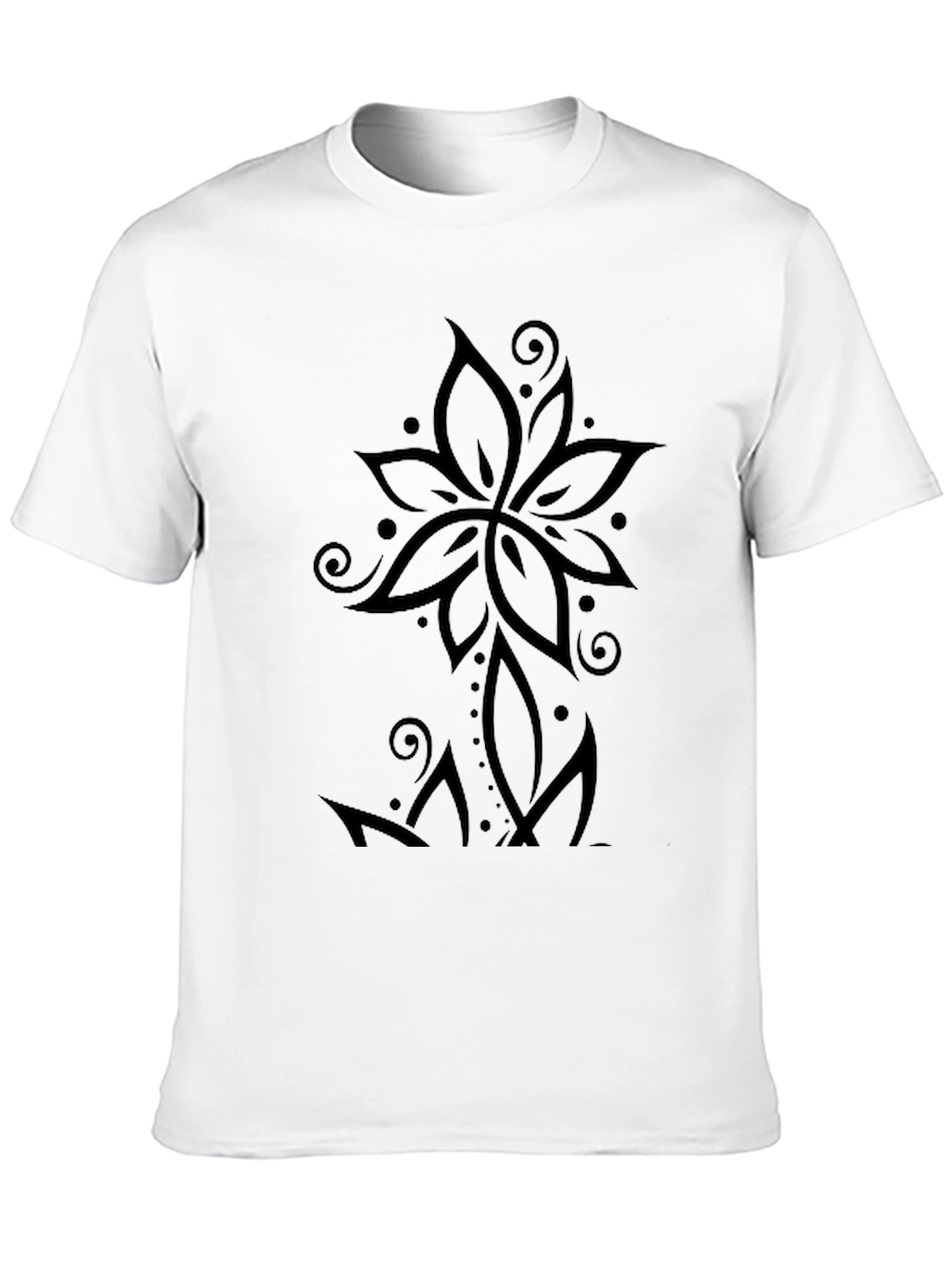 Black Floral Graphic T-Shirt