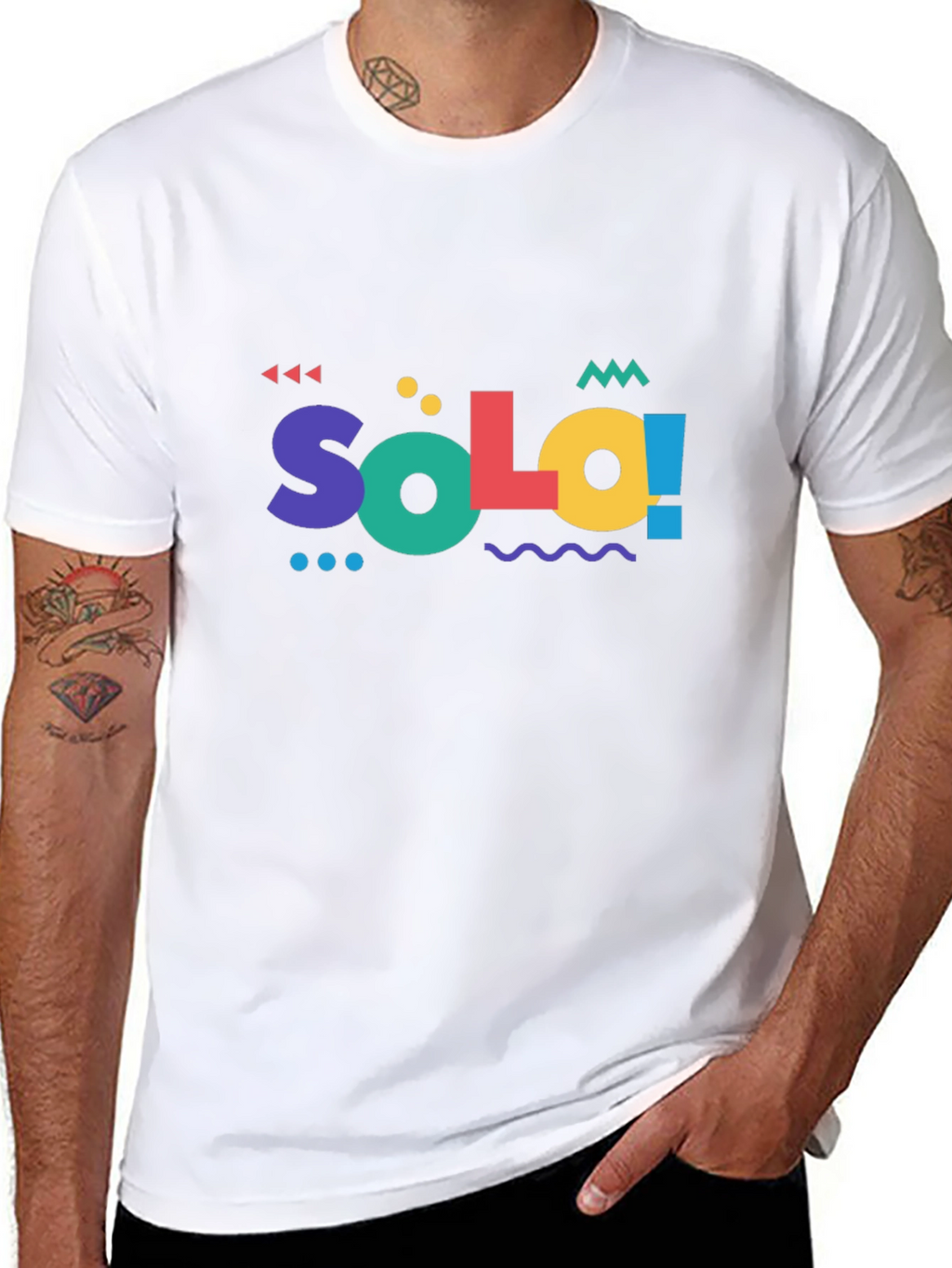 Solo 90s Style Graphic T-Shirt - Black