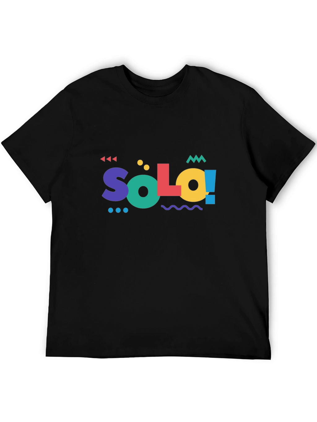 Solo 90s Style Graphic T-Shirt - Black