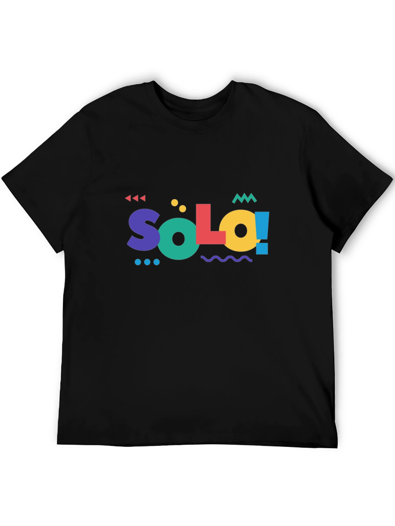 Solo 90s Style Graphic T-Shirt - Black